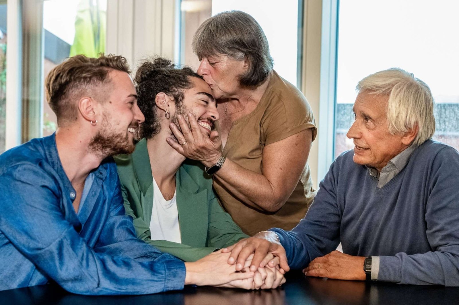 Parents who welcome their son and his new gay boyfriend